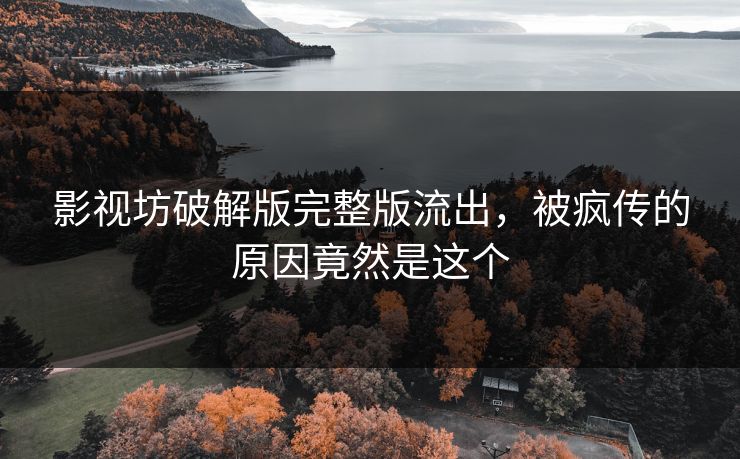 影视坊破解版完整版流出，被疯传的原因竟然是这个