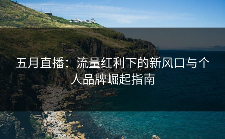 五月直播：流量红利下的新风口与个人品牌崛起指南