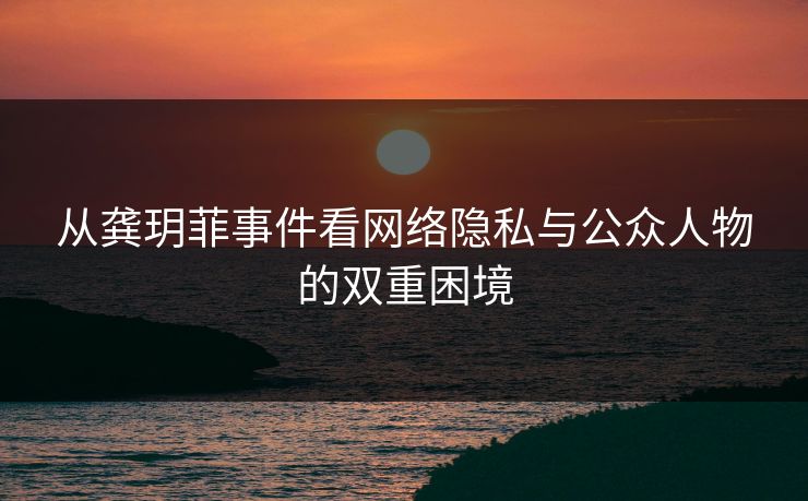 从龚玥菲事件看网络隐私与公众人物的双重困境